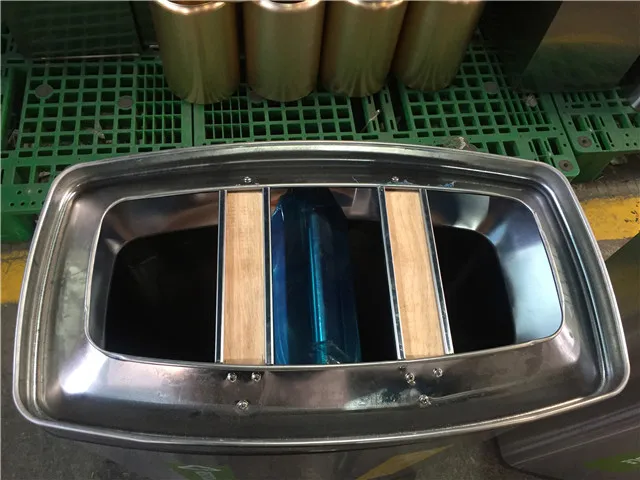 GNF stainless steel recycling bin 3 compartments rubbish bin