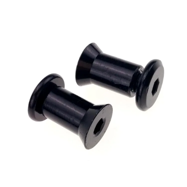 Black Stainless Steel Book Screws Assembled Binding Post Bolts 1/4 Socket Head