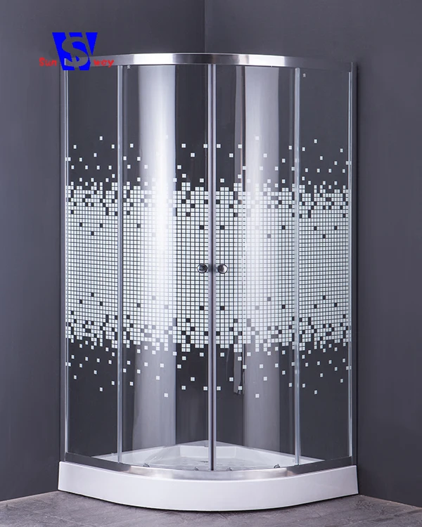 70x70 cm The new high quality tempered glass small round shower enclosure