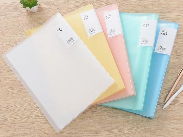 
A4 Size 20/30/40 Pockets PP Plastic Presentation File Folder Display Book 