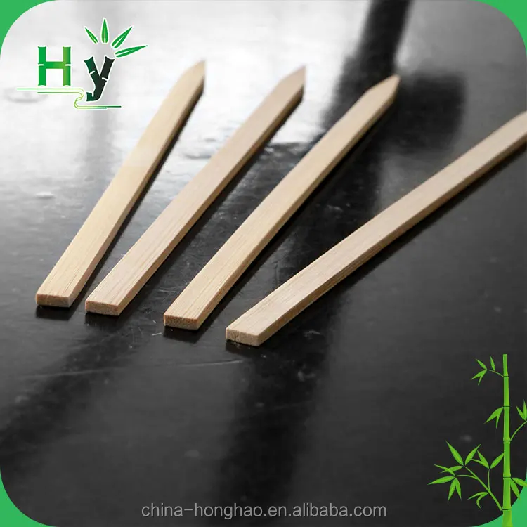 Flat bamboo stick for barbecue stainless steel rotating bbq skewer