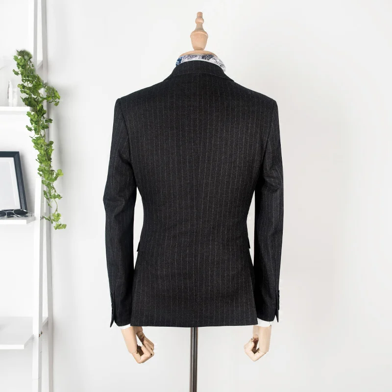  Блейзер мужские костюмы по индивидуальному заказу полосатый костюм для мужчин