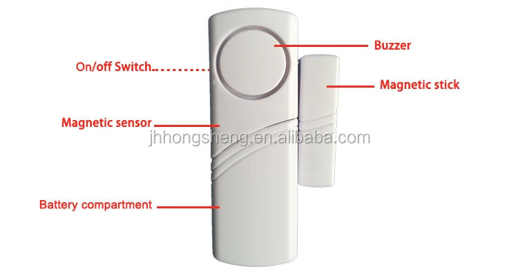 Wireless door and window sensor security alarm bulgar portable alarm with magnetic