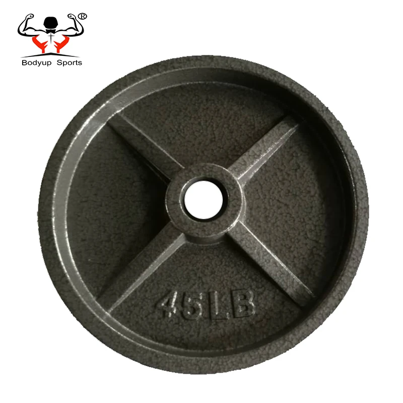 Black Or Gray Painting Cast Iron Weightlifting Weight Plate