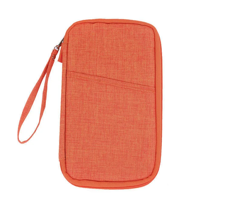 Fancy 300D RFID Blocking Travel  Document Passport Organizer Bag Credit Card Holder Wallet