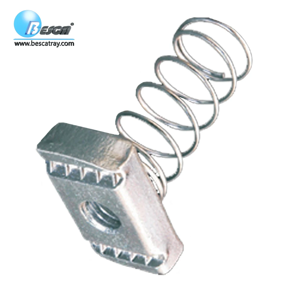 Besca Spring Clip Slot Bolt Washer Hex Nut For Cable Tray