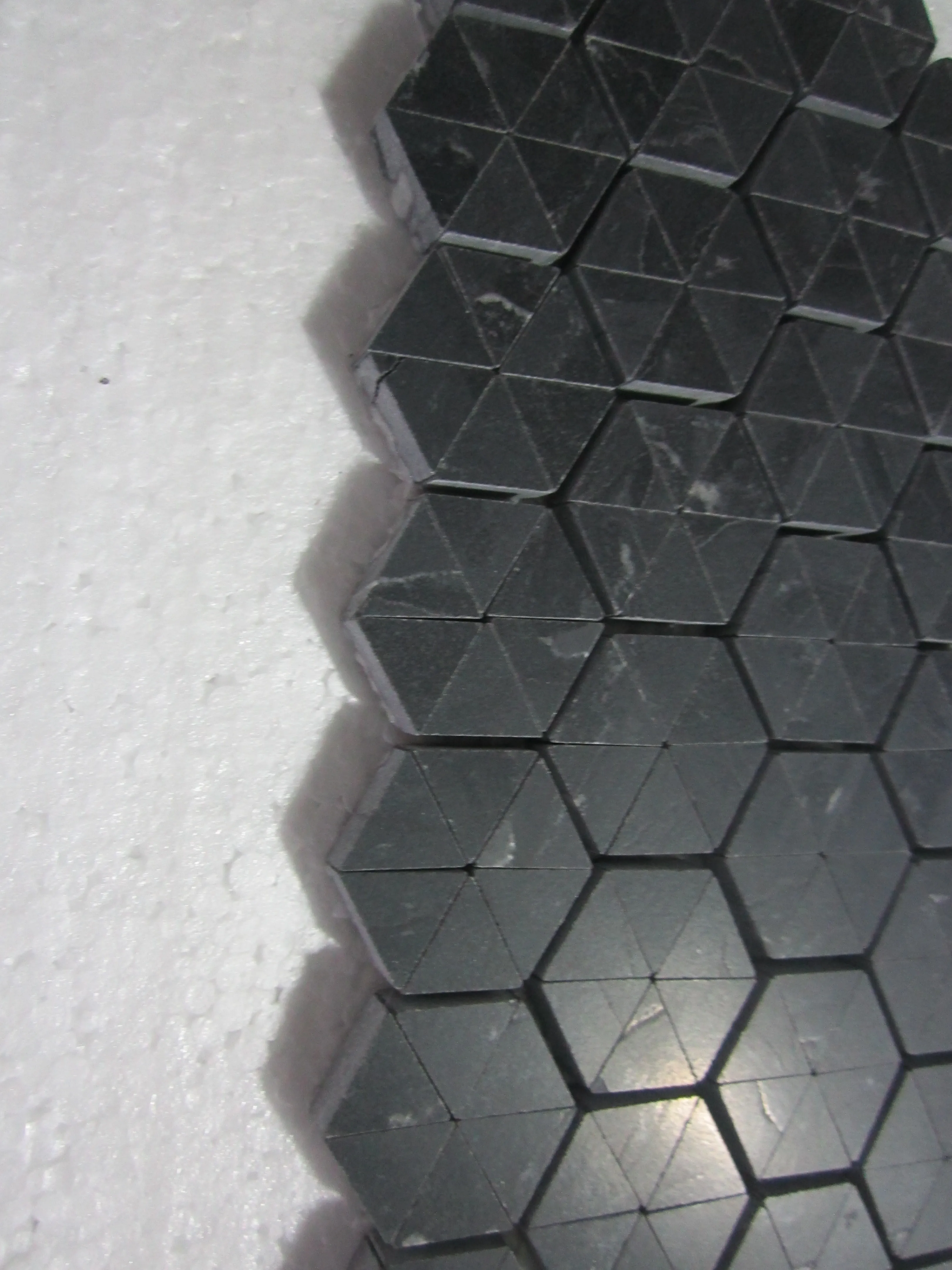 Hot sales Natural Small Hexagon Black Marble Mosaics Tile