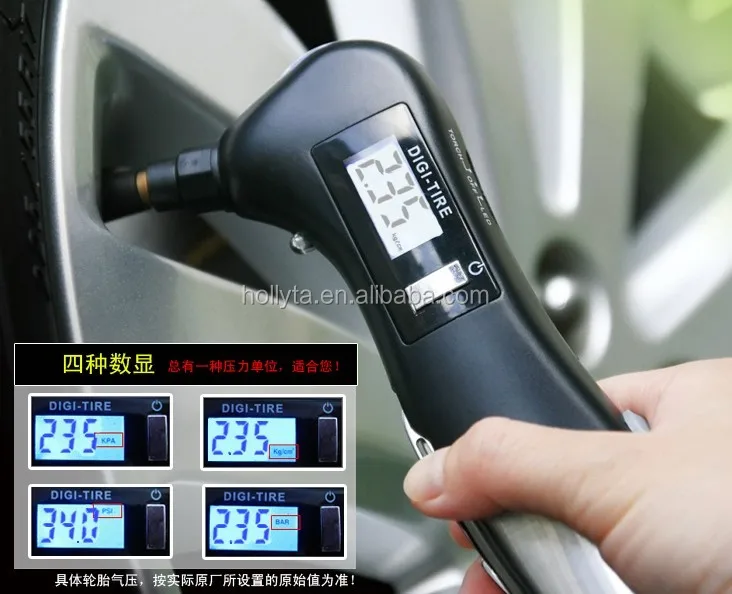 
Автомобильный инструмент digi шинный манометр глубина протектора со светодиодной горелкой 