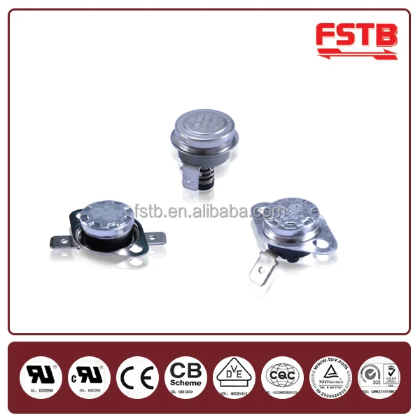 FSTB Ksd301 125v~16a 250v~10a 250v~16a Manual Reset Thermometer Bimetal Fixed Disc Thermostat Temperature Switch