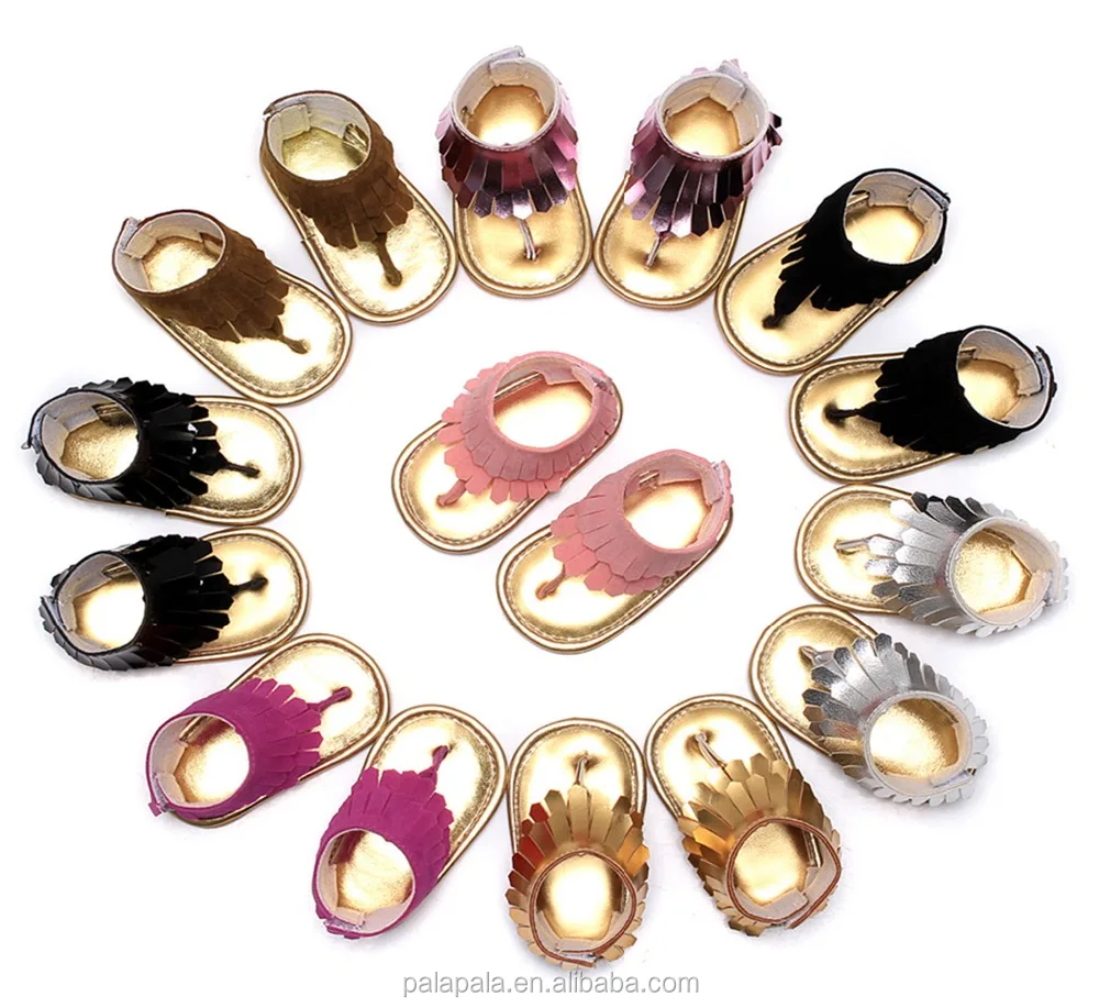  Шлепанцы детские кожаные на резиновой подошве 50 цветов