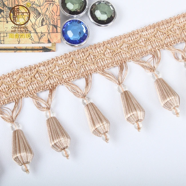 Decorative Tassel Fringe Trimming for Curtain from Hangzhou Xiaoshan