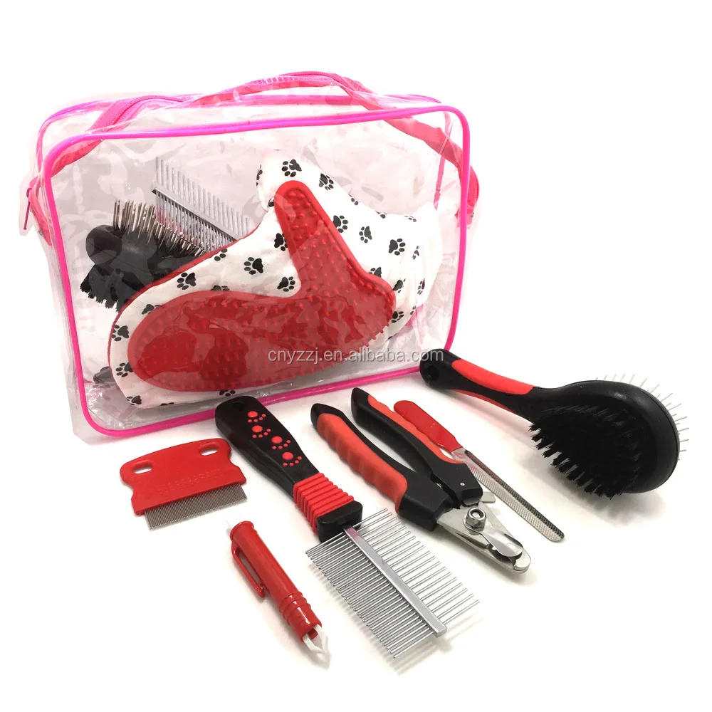 Reusable Pet Grooming Products 7 in 1 Kit with Self-Cleaning Base Tools Sticky Hair Device Hair Removal Brush