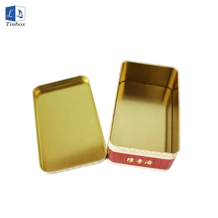 
Rectangular Pill Packaging Tin Box Storage 