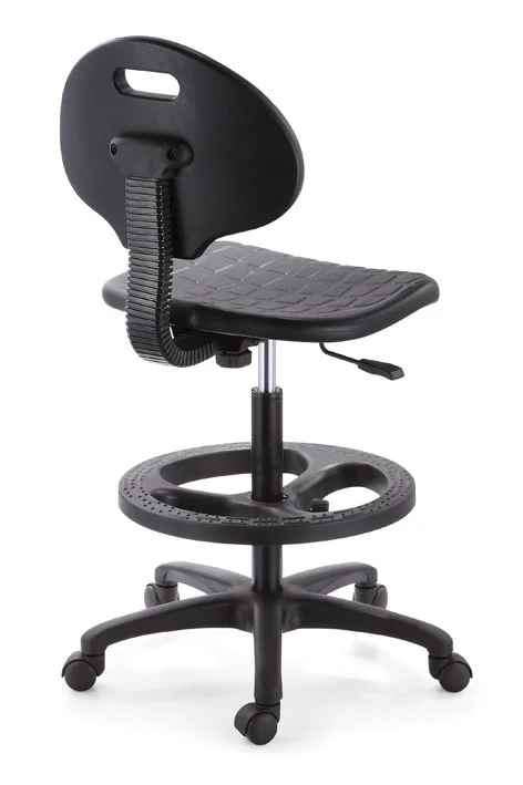 Comfortable PU Lab Furniture Industrial Stool Chair With Footrest