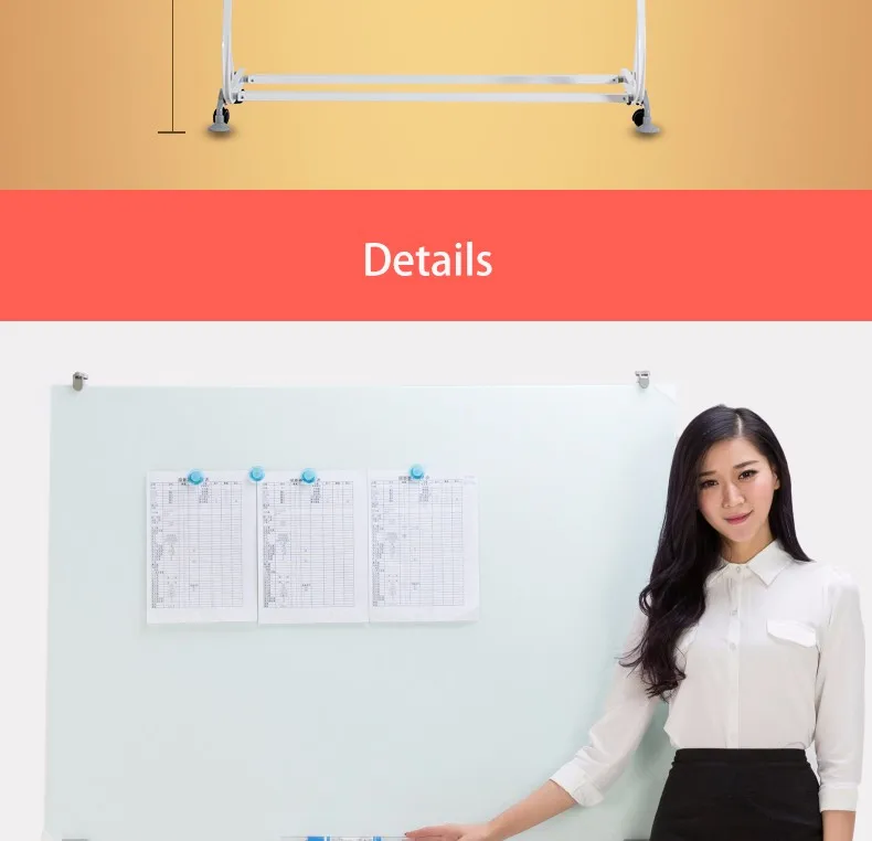 Dry erase whiteboard board glass magnetic glassboard