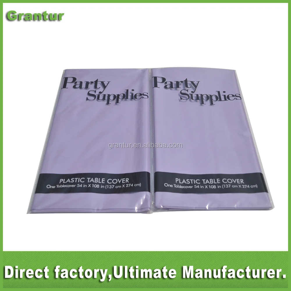 
Muti-color plastic tablecloth outdoor Disposable table cover 
