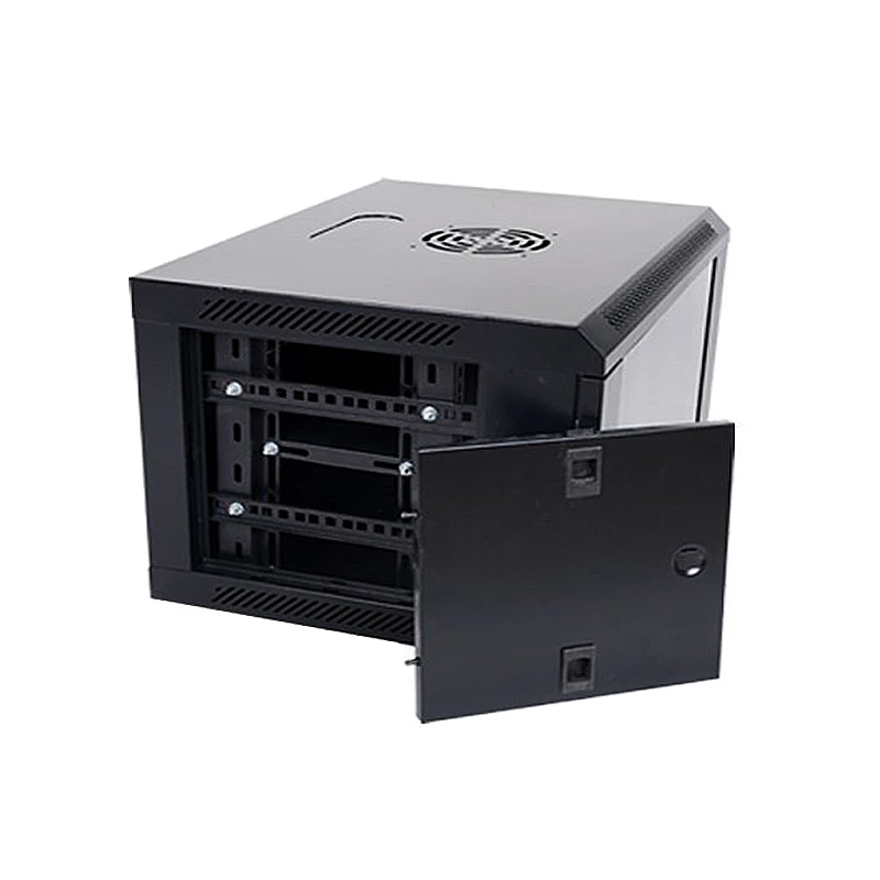 Черная поворотная рама 6u настенное крепление стойка серверный шкаф 19 дюймов настенное крепление в стойку