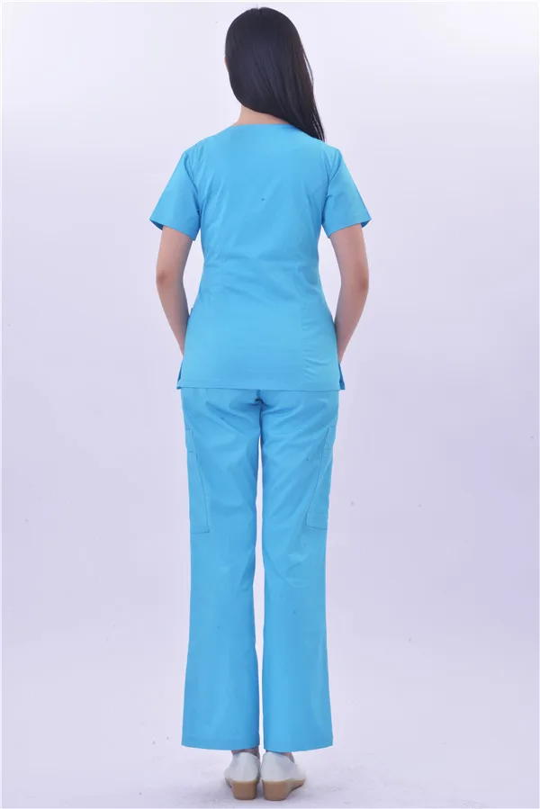 
Wholesale Male and Female White 100% Cotton medical scrubs 