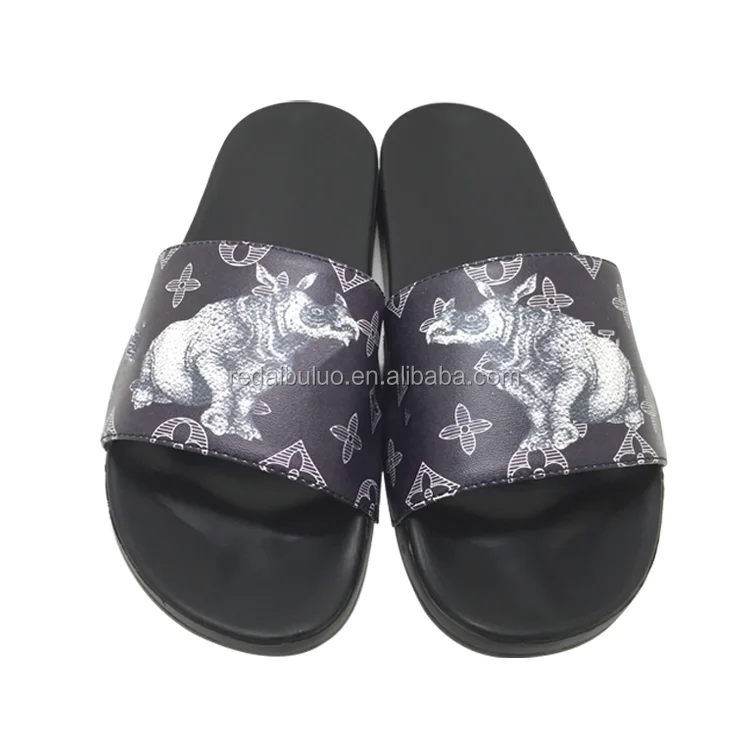 
china manufacturer new design stock slippers in pu men slippers india 