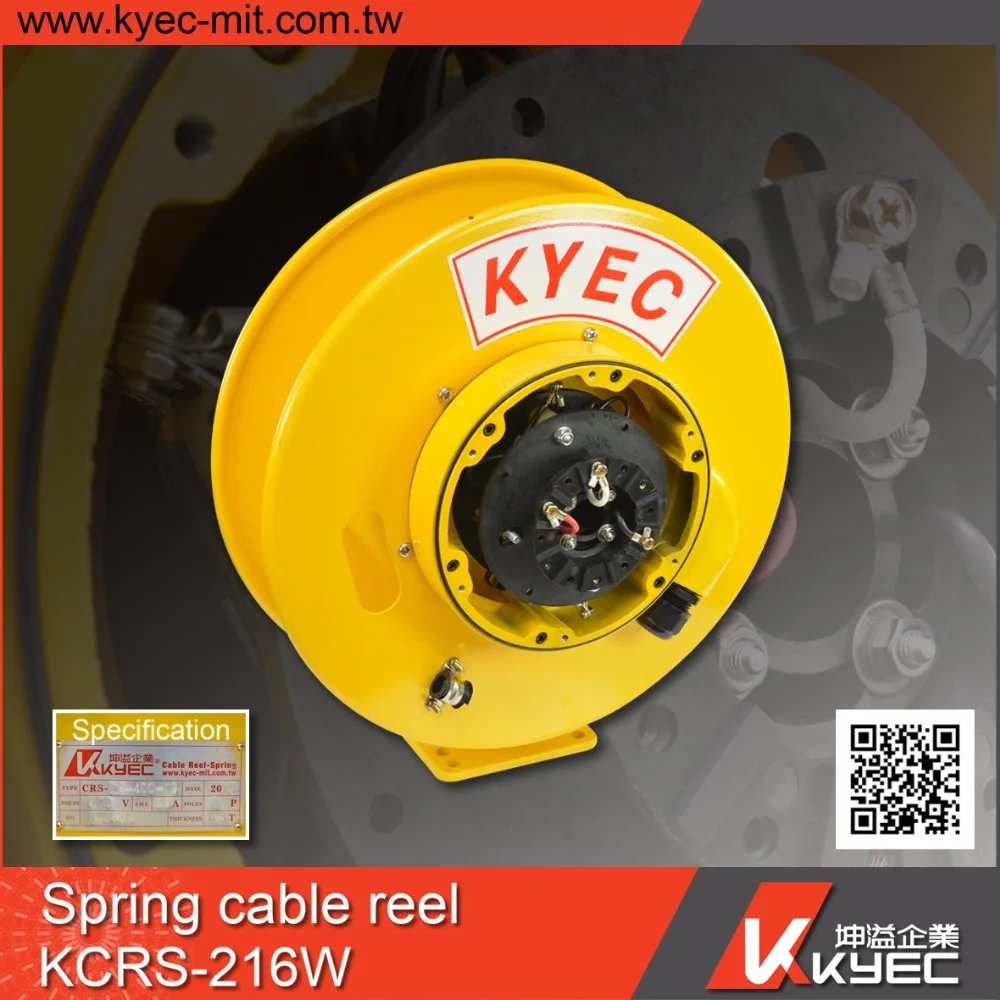 Taiwan KYEC High quality industrial stand drum easy take-up power cord 50m 100m cable reel