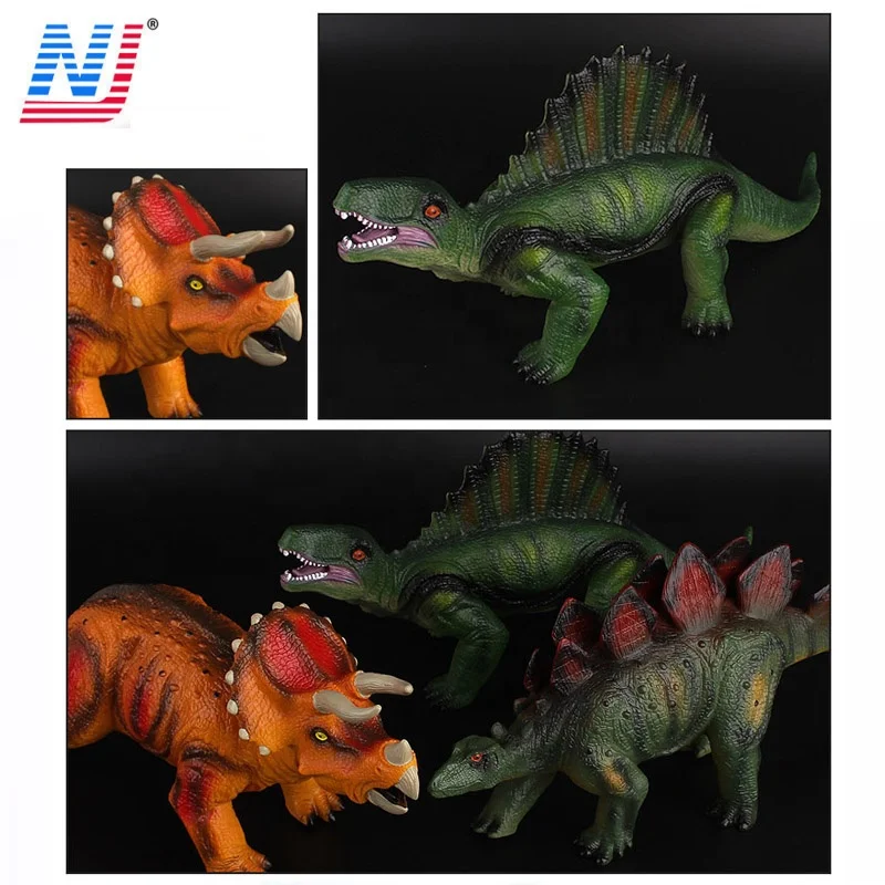 13.5-16 inch soft rubber vinyl dinosaur with sound