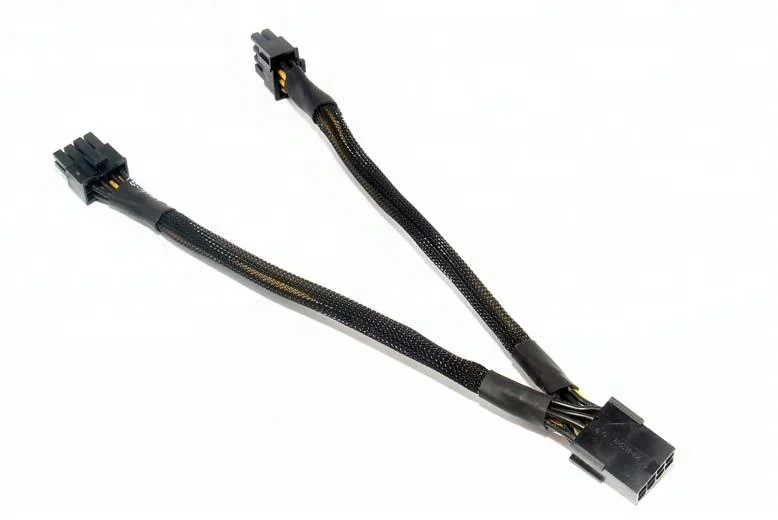  PCIe 8-контактный разъем «мама»-двойной (6 + 2) «папа» GPU Кабель питания 18awg 20