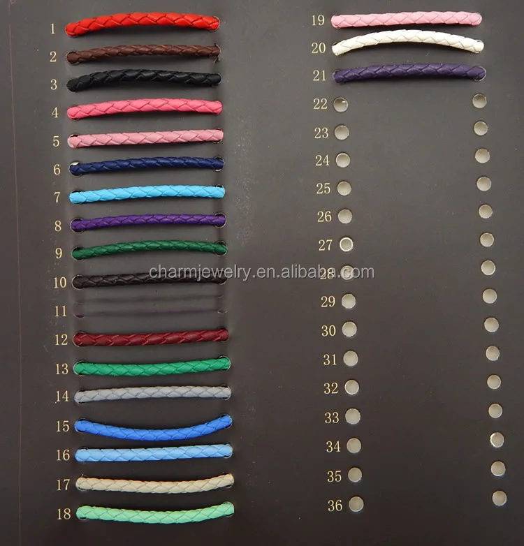 Wholesale Round Braided Leather Cord for Bracelet and Necklace Welcome OEM Color & Size MDPS001