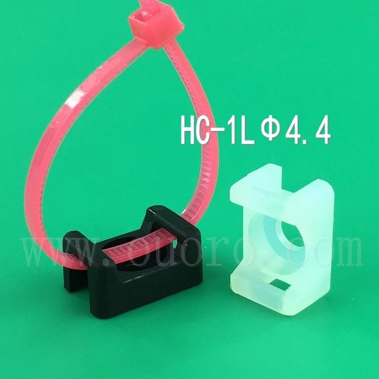 OUORO HC-1L(Hole diameter 4.4mm)Saddle Type Plastic Cable Tie Clip