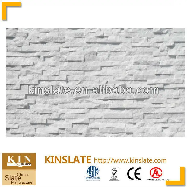 Quarry and Factory Supply China Leading Natural Stone Panel Cladding Super White Wall Strip Tiles Quartzite