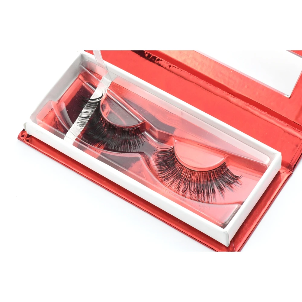 Faux mink eyelash and silk lashes with custom eyelash box