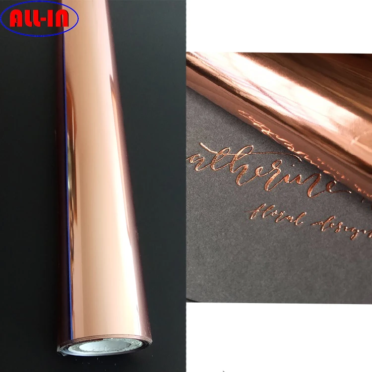 Best price free sample 64cm*120m copper color foil hot stamping sticker