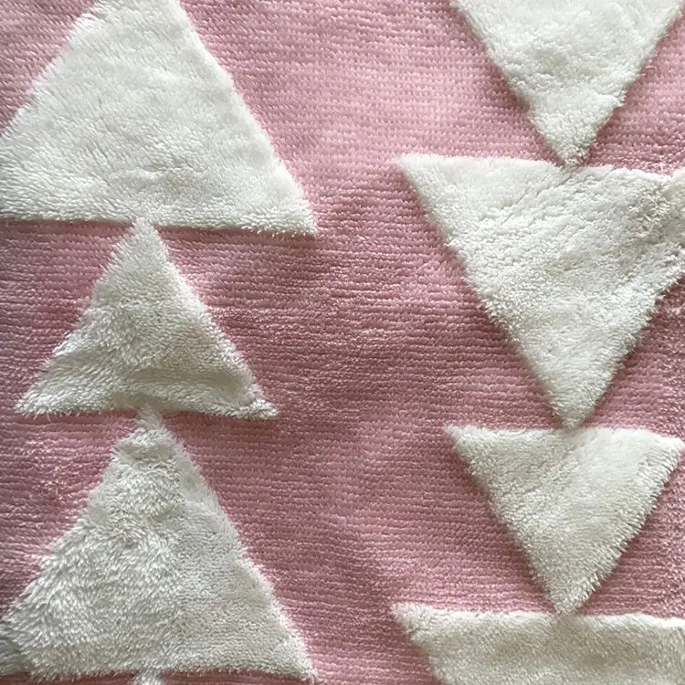 Bed Sheet Fabric 100% Cotton Pu Coating Polyester Cationic Jacquard Fleece Shu Velveteen Fabric