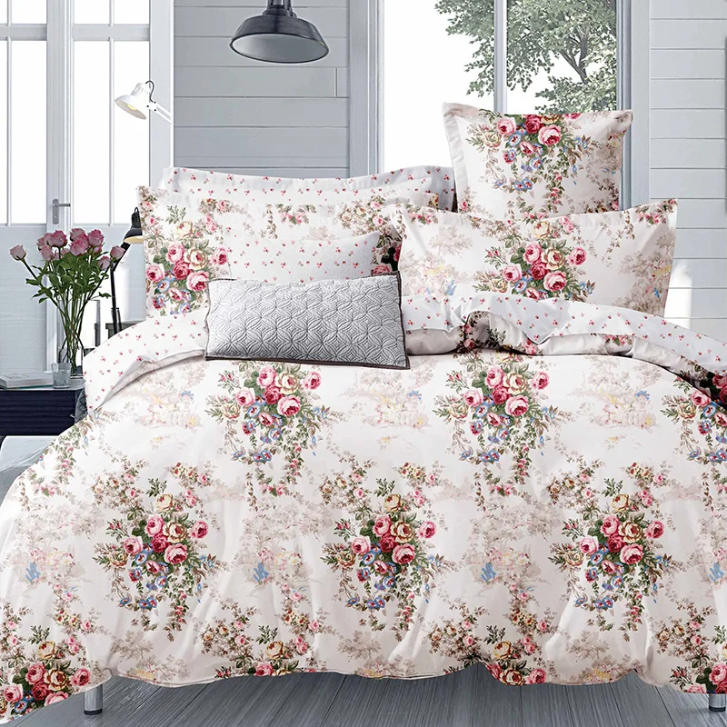 New design printed luxury bedding comforter sets double size bed sheets bedding sets