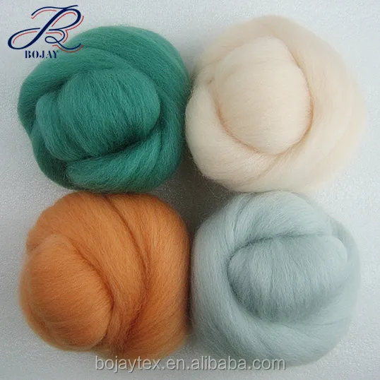 
15-23 Micron 100% Australia Merino Wool Roving Top Super Chunky Giant Thick Wool Yarn for Blankets 