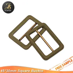 Double fabric belt buckles covered square buckles for coat belt