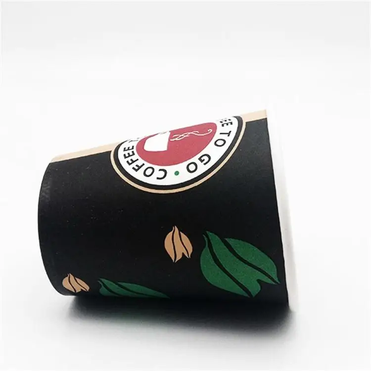 Bamboo paper biodegradable coffee to go logo printed paper cup glass