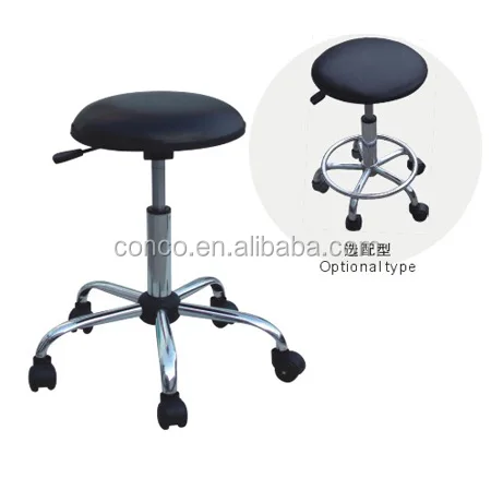 ESD Antistatic Stool with Foot Rest Ring,esd Chair Office Furniture Chair Seat Diameter 360mm Conductive Plastic Castors