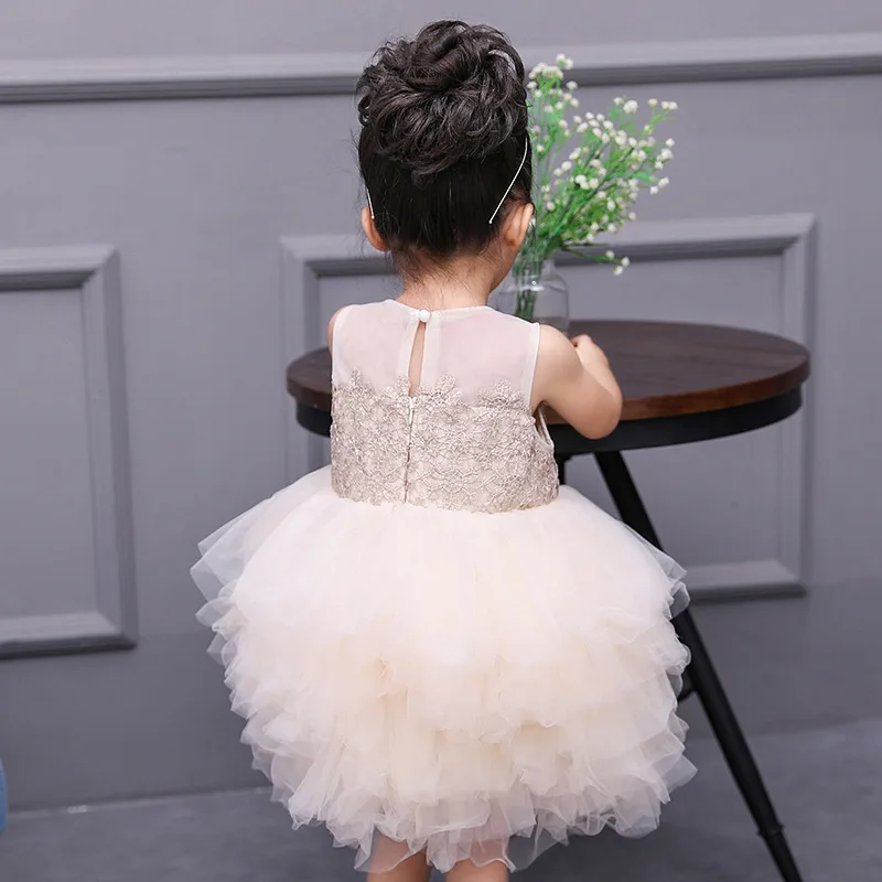 Ivy10433A New model princess kids baby party wear girl layered design tutu dress