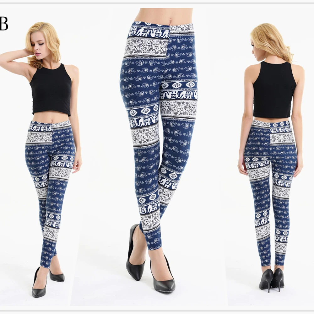 wholesale xl brushed leggings elephant design plus size milk tights women leggings