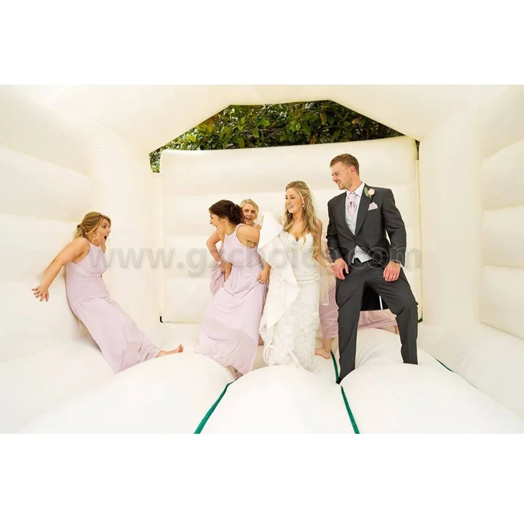 High Quality Durable Wedding Event White Jumping House Castle Inflatable White Bouncy Castle For Party
