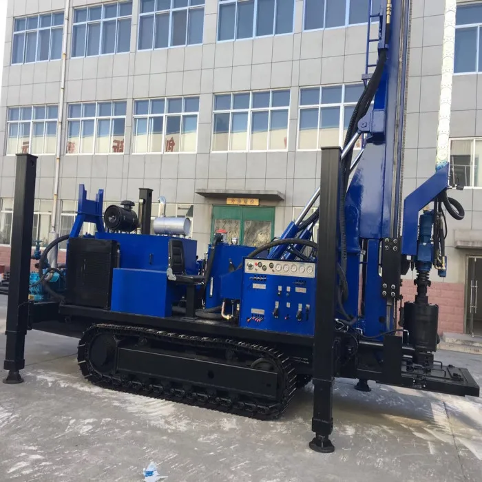 600m deep Diesel water borehole drilling rig machine with Rotary head for water drilling