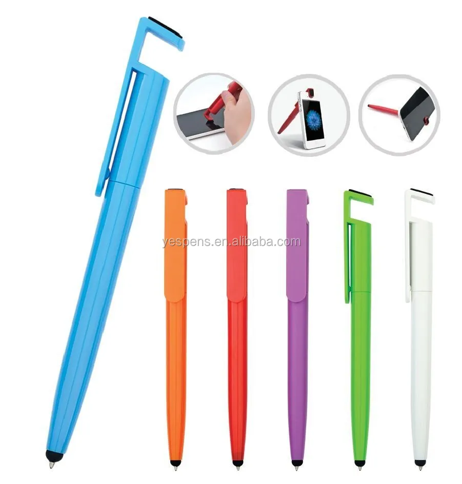 wholesale multi purpose 4 in 1phone accessories cheap touch screen stylus pen customized stylus phone holder mobile holder pen