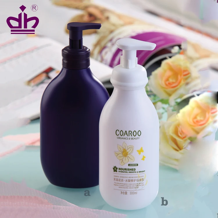 
10oz screen printing plastic shampoo bottle shower gel bottle with pump 