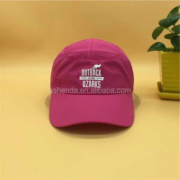 Wholesale melon type 5 panel nylon fabric dryfit golf caps