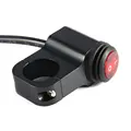 Black Universal 12V 16A Motorcycle Waterproof Handlebar Headlight Fog Spot light On Off Switch Aluminum alloy