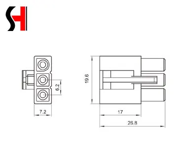 3 Pin 6.20mm Pitch Wire to Wire JST L6.2 Connector