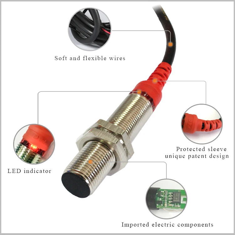 M12 2 Wires 110V  AC Proximity Switch  Manufacturer Normal Open