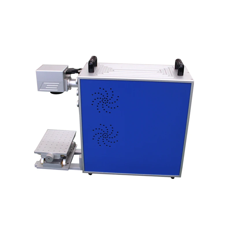 Metal laser engraving machine portable  20w 30w 50w Mopa gold metal smart color fiber  laser marking machine