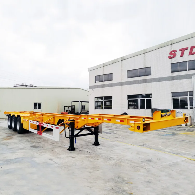 45 Ft Gooseneck Skeletal Container Semi Trailer For Southeast Asia