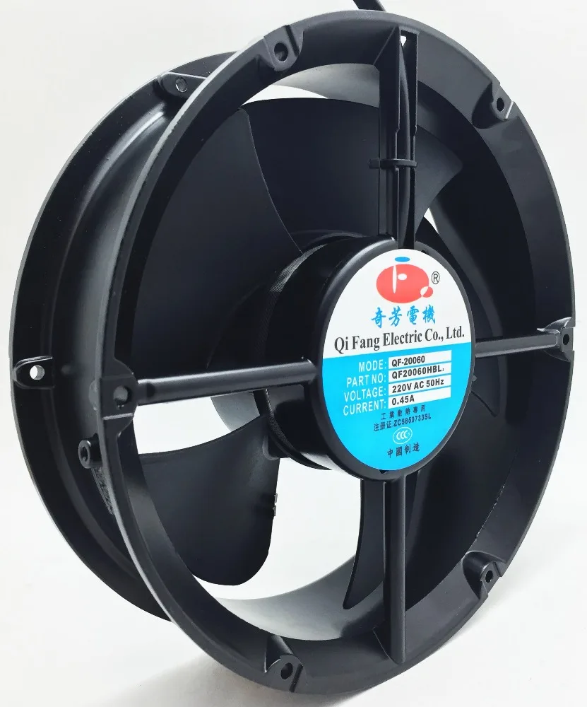 200mm 220v ac electric cooling fan square or round shape good quality 2 speed power supply axial fan